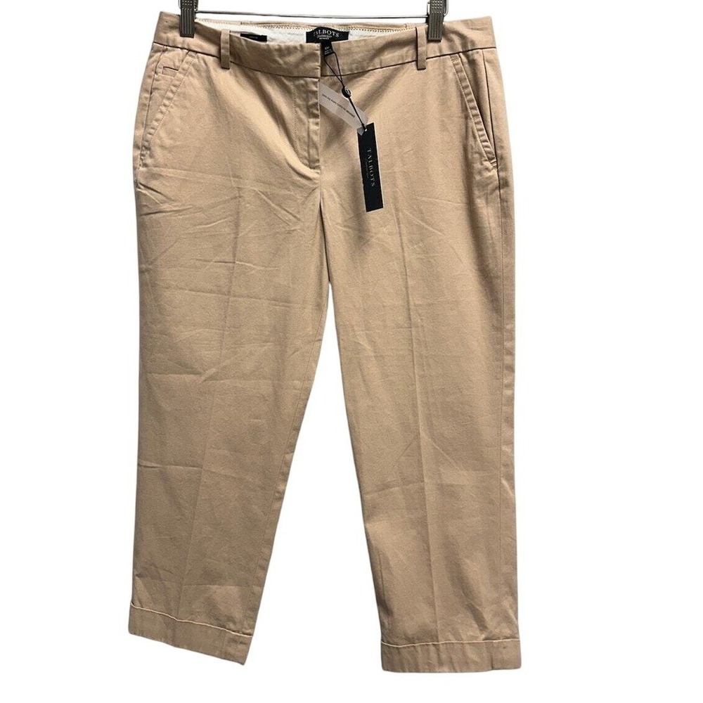 Talbots Signature Crop Khaki pant size 10‎ P New!